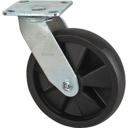 Roulettes haute temp&eacute;rature, Pivotant, 8" (203,2 mm), Nylon, 1000 lb (453 kg) Planification Entrepots Molloy