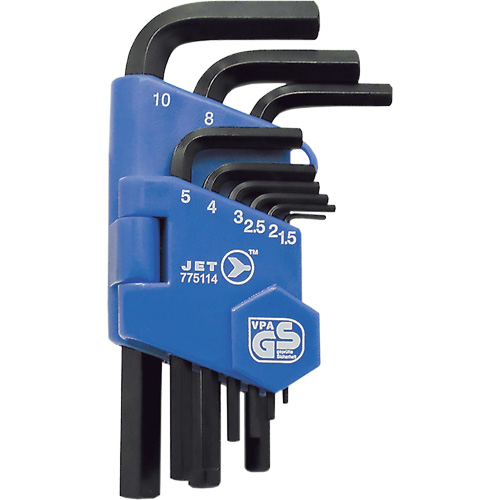 JHK-9M Short Arm Hex Key Set, 9 Pcs., Metric Planification Entrepots Molloy