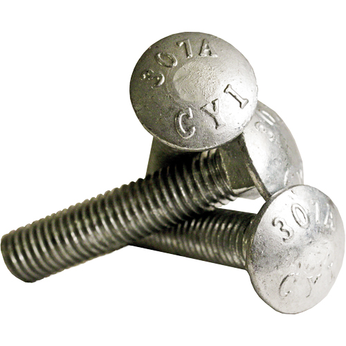 Boulon de carrosserie &agrave; filet complet, 5/16" x 2-1/2" lo, Galvanis&eacute;, Cors&eacute; Planification Entrepots Molloy