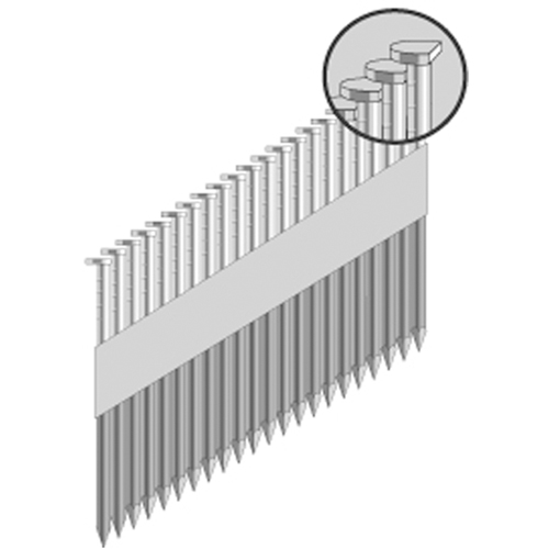 Clous en b&acirc;tonnets 34°, liant de papier Planification Entrepots Molloy