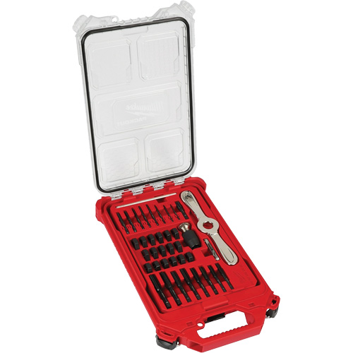 Jeu de tarauds & fili&egrave;res SAE PackOut avec poign&eacute;e 2-en-1 Hex-Lok, 38 Morcea Planification Entrepots Molloy