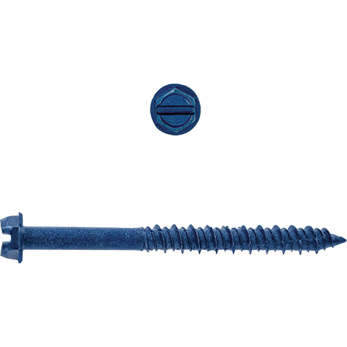Hex Washer Slot SD Concrete Screws, 1/4" x 4" L, Zinc Plate Planification Entrepots Molloy