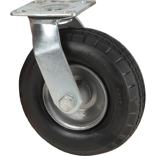 Roulettes pneumatiques, Pivotant, 8" (203,2 mm), Pneumatique, 350 lb (158,8 kg) Planification Entrepots Molloy