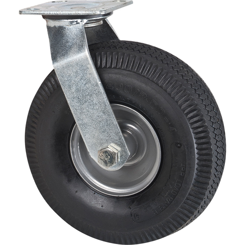 Roulettes de rechange pour chariots &agrave; plateforme robustes, Pivotant, 10" (254 mm), Pneumatique, 400 lb (181 kg) Planification Entrepots Molloy