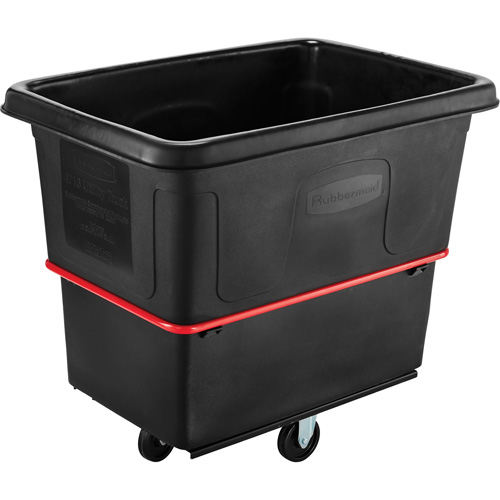 Chariot utilitaire &agrave; usage intensif, Plastique recycl&eacute; noir, 44-3/8" lo x 31" la x 38-1/4" h, Volume 16 pi³, Capacit&eacute; 1000 lb Planification Entrepots Molloy