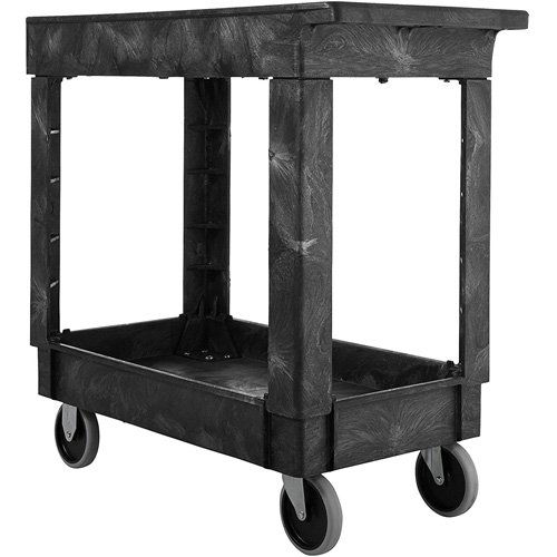 Chariot utilitaire avec poign&eacute;e, 2 tiers, 34" x 31-1/4" x 16", Capacit&eacute; 500 lb Planification Entrepots Molloy