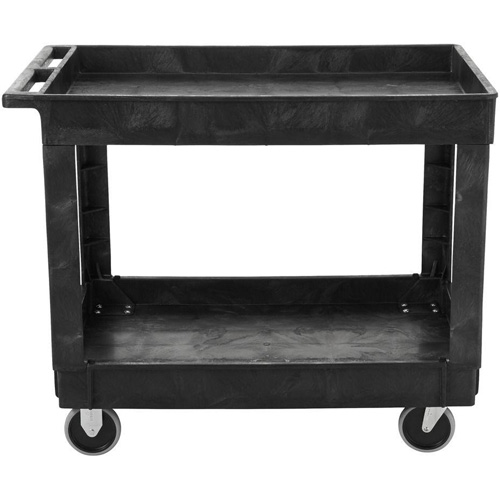 Flat Handle Utility Cart, 2 Tiers, 40" x 32-1/4" x 24", 500 lbs. Capacity Planification Entrepots Molloy