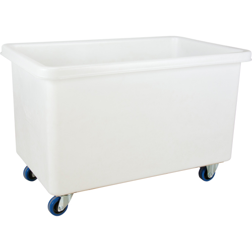 Straight Wall Box Truck, White Polyethylene, 46" L x 28" W x 31" H, 14 cu. ft. Volume, 600 lbs. Capacity Planification Entrepots Molloy