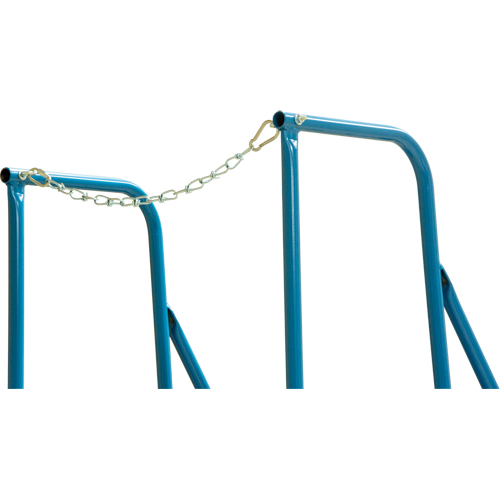 Escabeau roulant avec rails pour acc&egrave;s &agrave; une remorque, 4 marches, Largeur de la marche 22", Hauteur de la plateforme 37", Acier Planification Entrepots Molloy