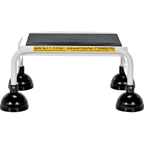 &eacute;chelles Stop-Step, 1 marches, Largeur de la marche 16", Hauteur de la plateforme 9-9/16", Acier Planification Entrepots Molloy