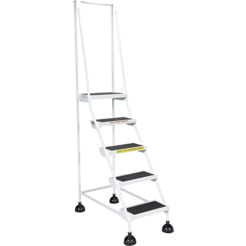 &eacute;chelles Stop-Step pour travaux l&eacute;gers, 5 marches, Largeur de la marche 16", Hauteur de la plateforme 47-11/16", Acier Planification Entrepots Molloy