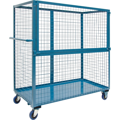 Chariot grillag&eacute; pour transport , Acier, 24" x 55" x 36", Capacit&eacute; 2400 lb Planification Entrepots Molloy