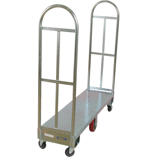 U-Boat Platform Truck, 60" L x 18" W, 1750 lbs. Capacity, Polyurethane Casters Planification Entrepots Molloy