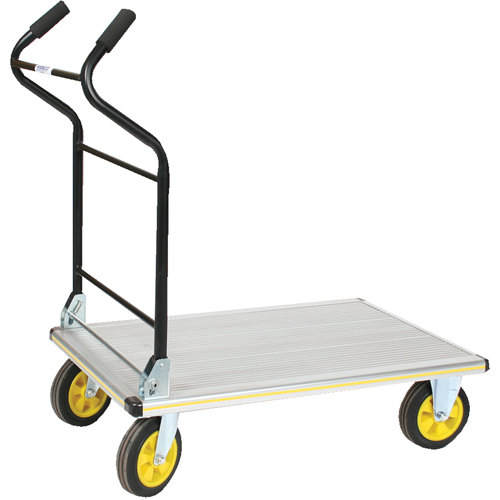 Folding Ergo-Handle Platform Truck, Aluminum, 660 lbs., 35-1/2" L x 24" W, 41" High Planification Entrepots Molloy