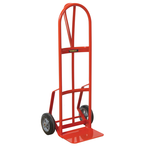 Hand Truck with Reinforced Noseplate - 126DRN-HB , P-Handle Handle, Steel, 51" Height, 800 lbs. Capacity Planification Entrepots Molloy