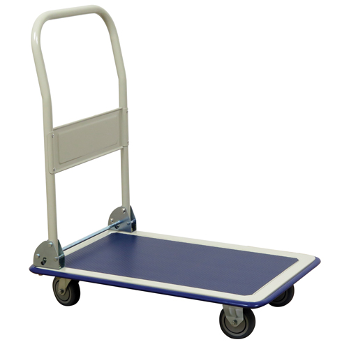 Chariot &agrave; plateforme avec poign&eacute;e pliante, Acier, 440 lb, 29" lo x 19" la, Hauteur 32-1/2" Planification Entrepots Molloy