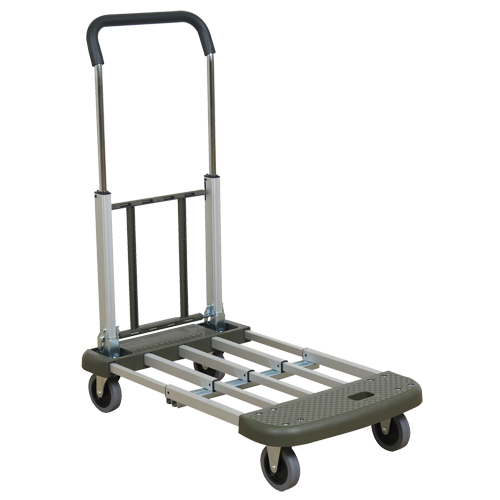 Telefolding Platform Truck, Aluminum, 330 lbs., 29-1/2" L x 17-1/2" W, 36-1/2" High Planification Entrepots Molloy