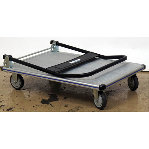 Folding Handle Platform Truck, Aluminum, 350 lbs., 29" L x 18-1/2" W, 34-1/2" High Planification Entrepots Molloy