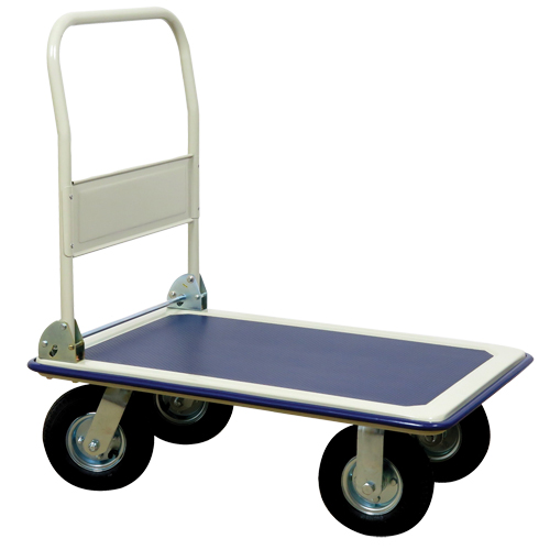 Folding Handle Platform Truck, Steel, 660 lbs., 35" L x 23" W, 43.5" High Planification Entrepots Molloy