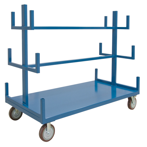 Support mobile pour tuyaux & barres, Acier, 72" la x 36" p x 60" h, Capacit&eacute; de 3000 lb Planification Entrepots Molloy