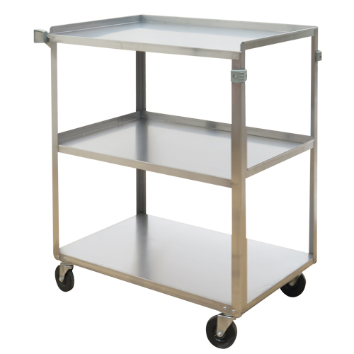 Chariots &agrave; tablette, 3 Tiers, 17-5/8" la x 33" h x 27-1/8" p, Capacit&eacute; 300 lb Planification Entrepots Molloy