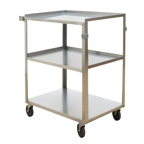 Chariots &agrave; tablette, 3 Tiers, 18" la x 32" h x 27-3/8" p, Capacit&eacute; 500 lb Planification Entrepots Molloy