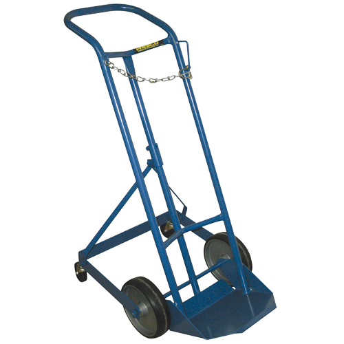 Chariot professionnel CC-1 pour bouteille de gaz, Roues Caoutchouc moul&eacute;, Base de 9" la x 7-1/4" lo, 250 lb Planification Entrepots Molloy