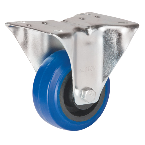 Blue Caster, Rigid, 3" (76 mm), Rubber, 285 lbs. (129 kg.) Planification Entrepots Molloy
