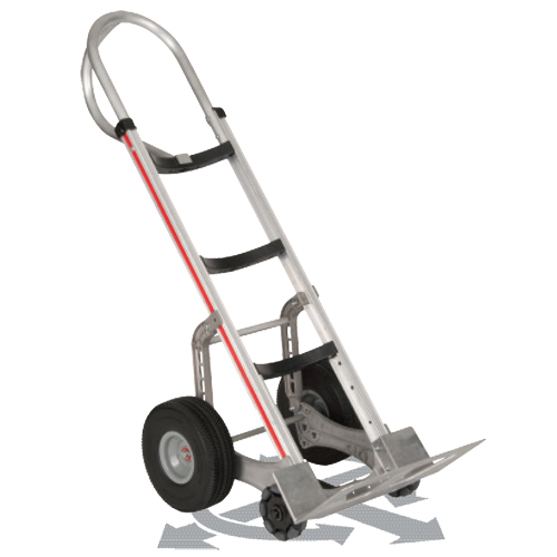 Self-Stabilizing Hand Truck, P-Handle Handle, Aluminum, 55'' Height, 500 lbs. Capacity Planification Entrepots Molloy