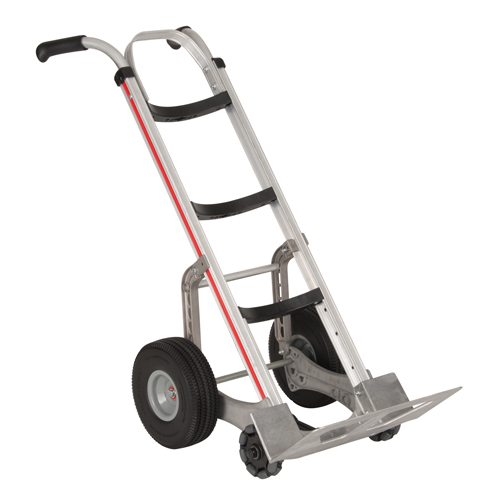 Self-Stabilizing Hand Truck, Dual Handle, Aluminum, 55'' Height, 500 lbs. Capacity Planification Entrepots Molloy