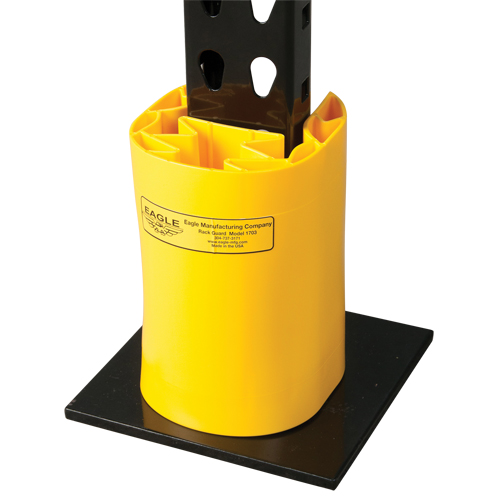 Butoir en poly pour rayonnage, 5" la x 6" lo x 8" h, Jaune Planification Entrepots Molloy
