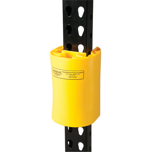 Butoir en poly pour rayonnage, 5" la x 6" lo x 8" h, Jaune Planification Entrepots Molloy