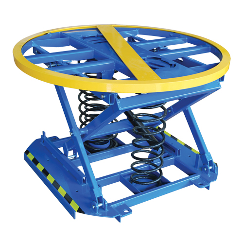 Spring-Operated Pallet Lifter, 43-5/8" L x 43-5/8" W, 4400 lbs. Cap. Planification Entrepots Molloy