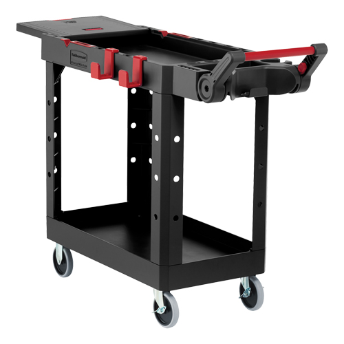 Chariot utilitaire robuste et polyvalent, 2 tiers, 25-1/5" x 36" x 51-1/2", Capacit&eacute; 500 lb Planification Entrepots Molloy
