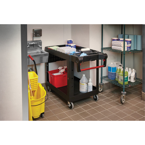Chariot utilitaire robuste et polyvalent, 2 tiers, 25-1/5" x 36" x 51-1/2", Capacit&eacute; 500 lb Planification Entrepots Molloy