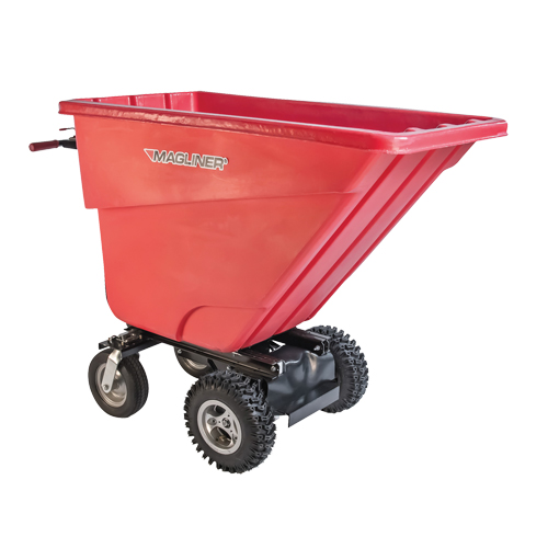 Chariot &agrave; bascule motoris&eacute;, Capacit&eacute; 13.5 cu.ft., 45" h x 26-1/2" la x 68" p Planification Entrepots Molloy