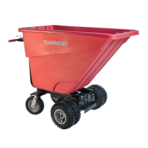 Chariot &agrave; bascule motoris&eacute;, Capacit&eacute; 13.5 cu.ft., 45" h x 33-1/2" la x 68" p Planification Entrepots Molloy