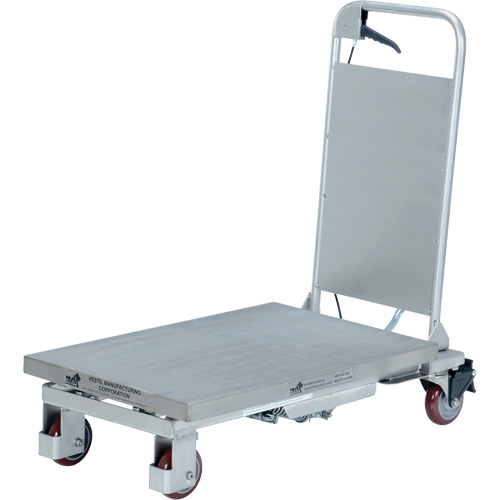 Manual Hydraulic Scissor Lift Table, 27-1/2" L x 17-5/8" W, Partial Stainless Steel, 400 lbs. Capacity Planification Entrepots Molloy