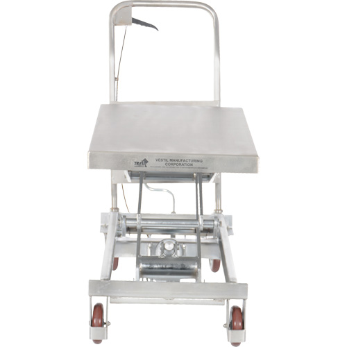 Manual Hydraulic Scissor Lift Table, 35-1/2" L x 20" W, Partial Stainless Steel, 800 lbs. Capacity Planification Entrepots Molloy