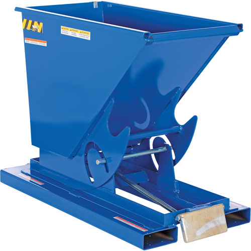 Conteneur autobasculeur, Acier, 1/3 vg³, Bleu Planification Entrepots Molloy