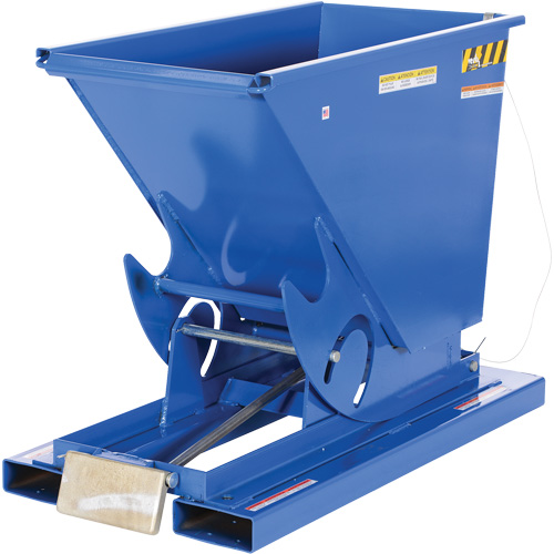 Conteneur autobasculeur, Acier, 1/3 vg³, Bleu Planification Entrepots Molloy