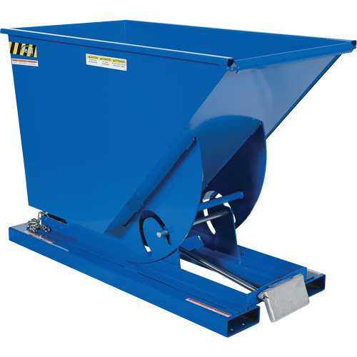 Self-Dumping Hopper, Steel, 3/4 cu.yd., Blue Planification Entrepots Molloy