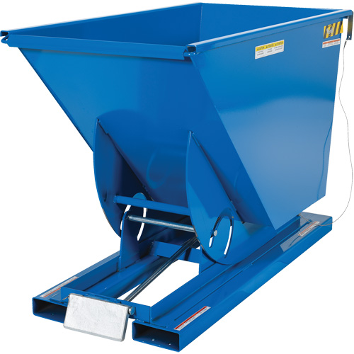 Self-Dumping Hopper, Steel, 3/4 cu.yd., Blue Planification Entrepots Molloy