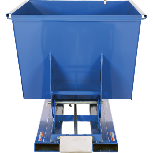 Conteneur autobasculeur, Acier, 1-1/2 vg³, Bleu Planification Entrepots Molloy