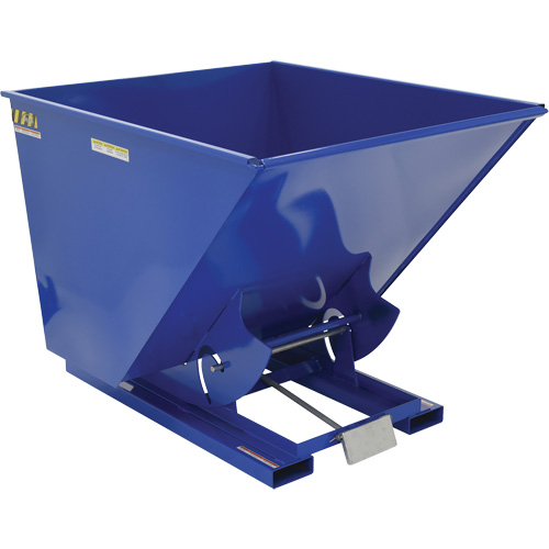 Self-Dumping Hopper, Steel, 2 cu.yd., Blue Planification Entrepots Molloy
