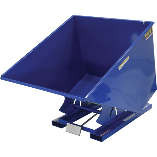 Self-Dumping Hopper, Steel, 2 cu.yd., Blue Planification Entrepots Molloy