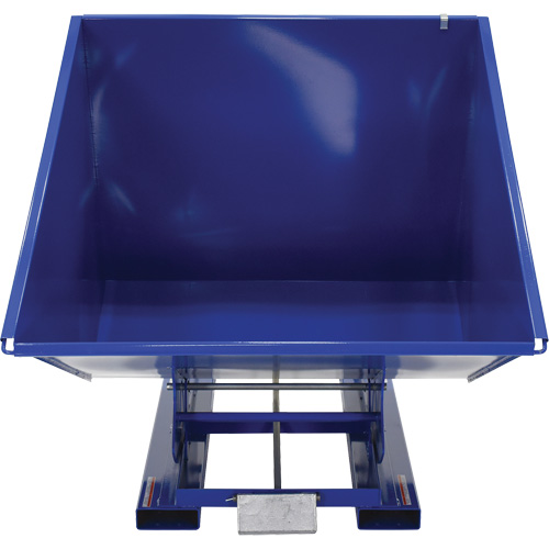 Self-Dumping Hopper, Steel, 2 cu.yd., Blue Planification Entrepots Molloy