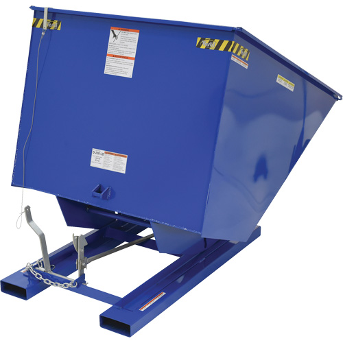Self-Dumping Hopper, Steel, 2 cu.yd., Blue Planification Entrepots Molloy