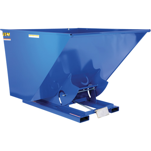 Conteneur autobasculeur, Acier, 2-1/2 vg³, Bleu Planification Entrepots Molloy