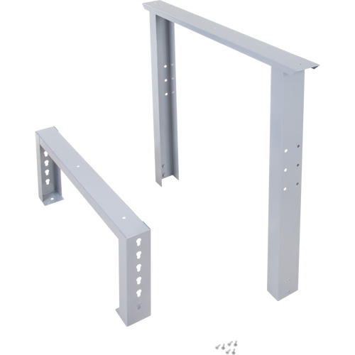 Pattes d'&eacute;tabli pour service industriel, Acier, 30" p x 34" h, Simple Planification Entrepots Molloy